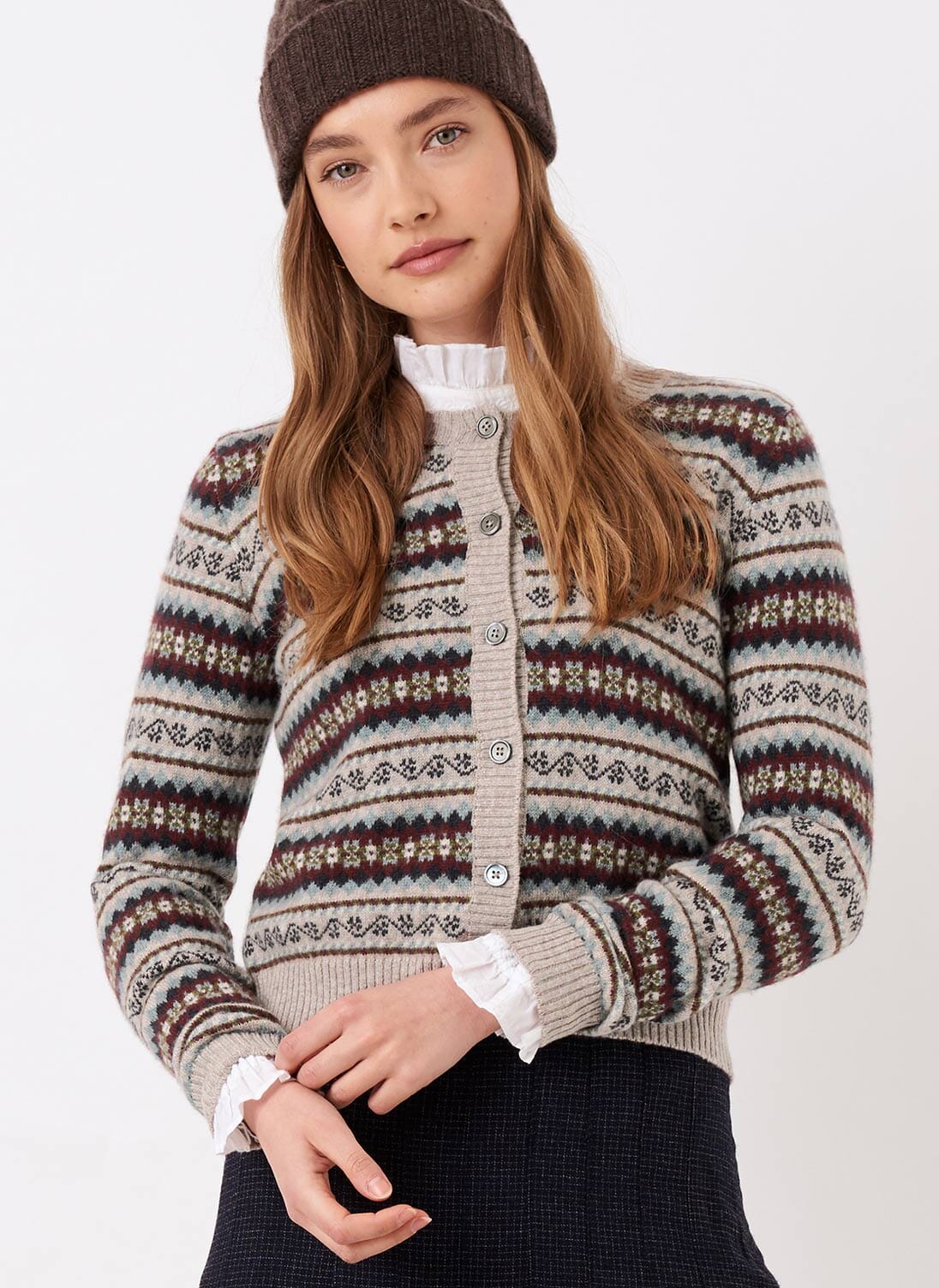 Ash Cashmere Fair Isle Cardigan Women S Cardigans Brora