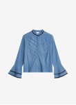 Iris Chevron Pleat Cotton Shirt DB9862JW1813