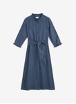 Indigo Cross Weave Linen Shirt Dress DD2232FL1918