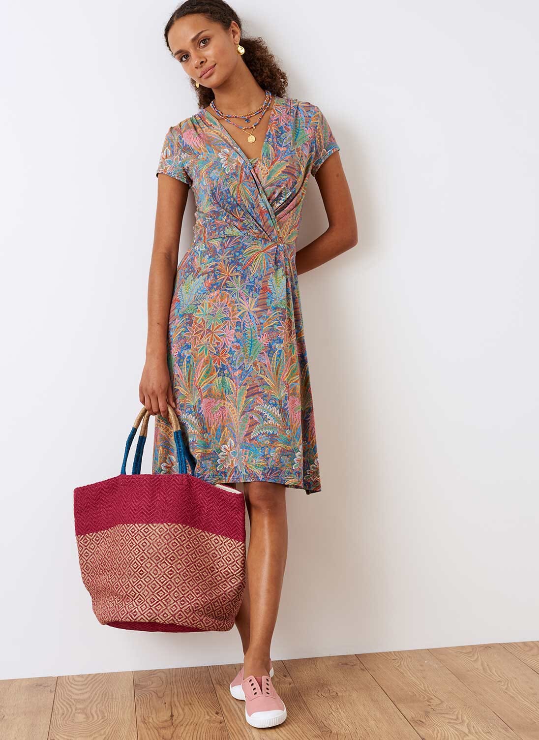 rainbow jersey dress