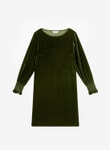 Khaki Silk Velvet Tunic Dress DD8247KF8297