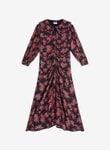 Midnight Silk Fern Print Dress DD8298KF8266
