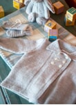 Pearl Cashmere Hand Knit Vintage Coat WJ059A0086