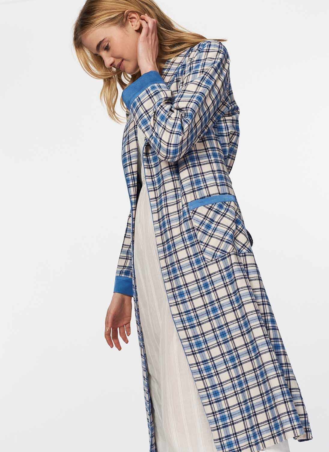 brushed cotton dressing gown womens