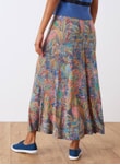 Rainbow botanical Liberty Print Jersey Maxi Skirt DS2206FL2201