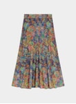 Rainbow botanical Liberty Print Jersey Maxi Skirt DS2206FL2201