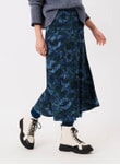 Indigo Bloom Liberty Print Jersey Skirt DS9198FL9123