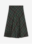 Charcoal & emerald Scottish Tweed Check Skirt DS9937FL9173
