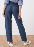 Indigo Cross Weave Linen Trousers DT2279FL1918