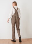 Oak & navy Dogtooth Check Wool Dungarees DT8277KF8245