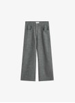 Steel Zip Front Marl Wool Trousers DT9855VS1819