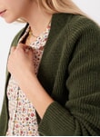 Olive Supersoft Lambswool Ribbed Cardigan SLC9122LB9193