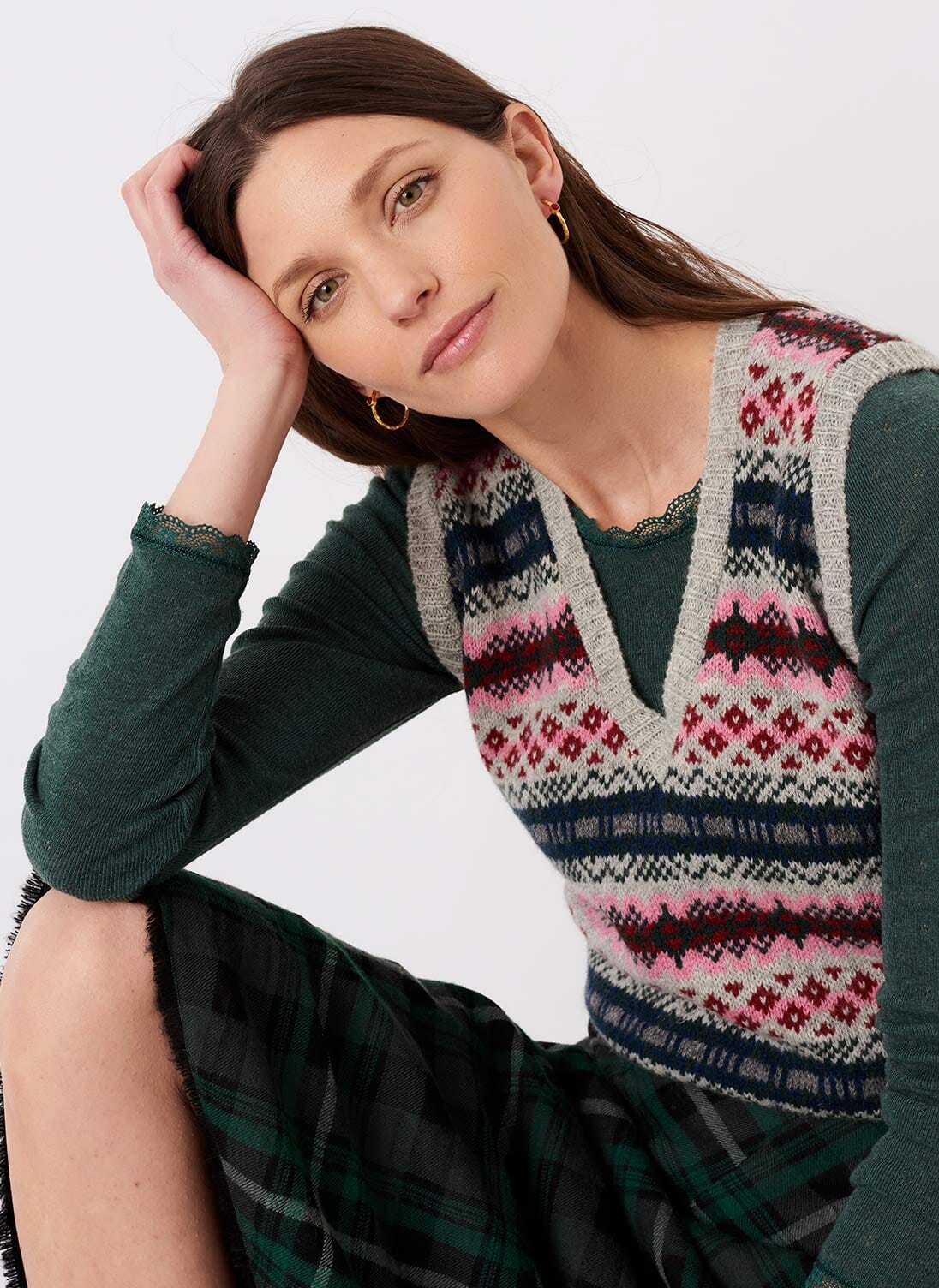Becky Alpaca and Cashmere Fairisle Tank
