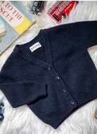 French Navy Cashmere Cardigan KP040A6021
