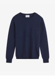 French Navy Cashmere Classic Round Neck Jumper WPJ523A6021