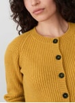 Ochre Cashmere Ribbed Cardigan WPC622H4094