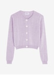 Lilac Cashmere Guernsey Cardigan WPC775D0069
