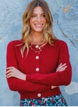 Flame Cashmere Guernsey Cardigan WPC775E4064
