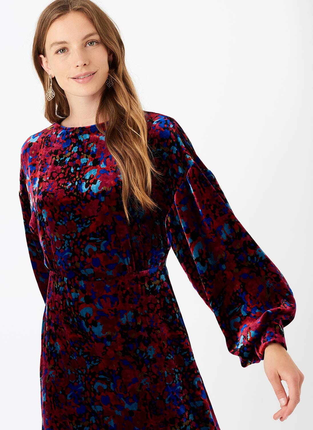 Silk Velvet Print Dress Women s Dresses Brora UK