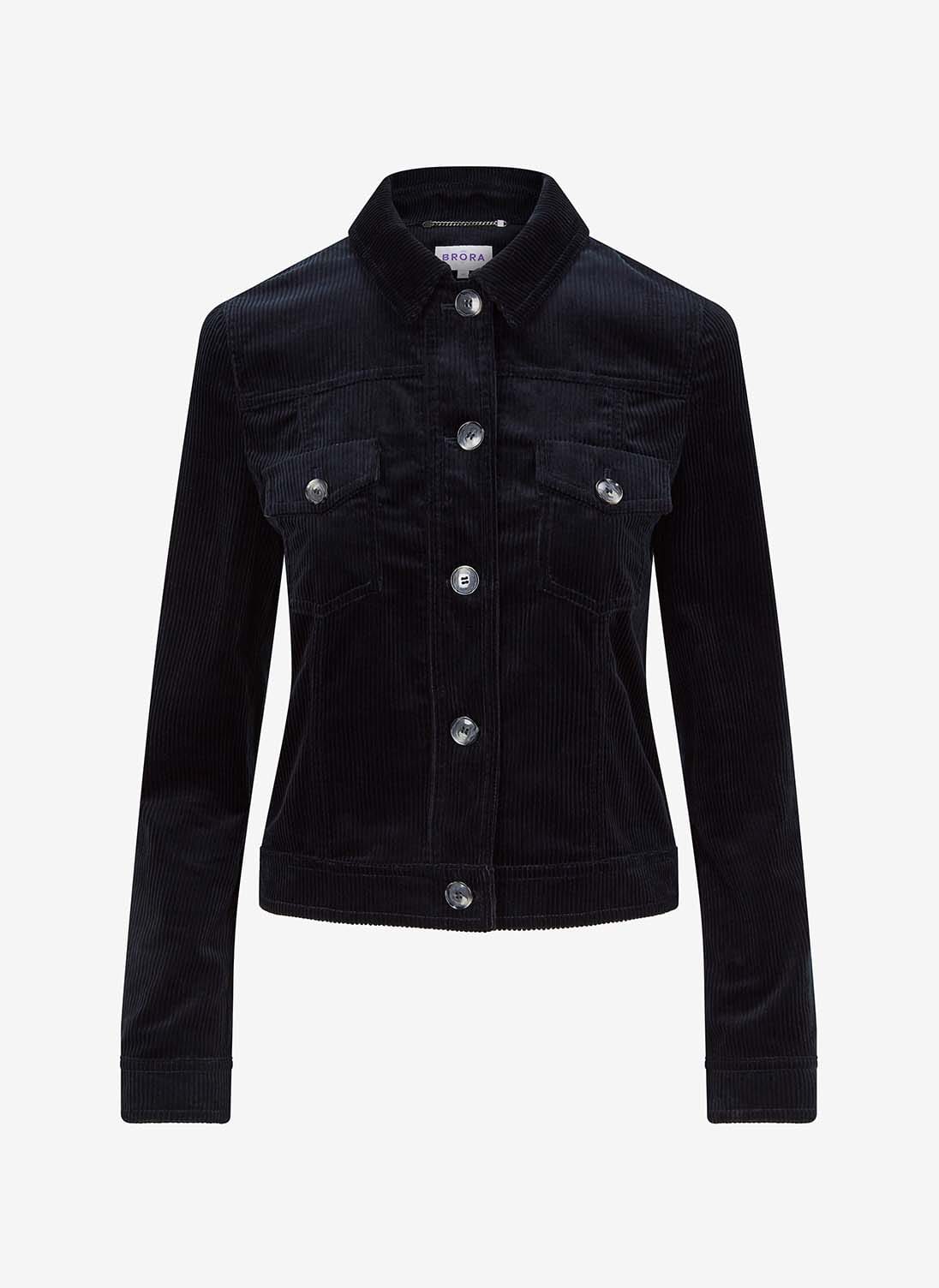 Black corduroy coat womens best sale