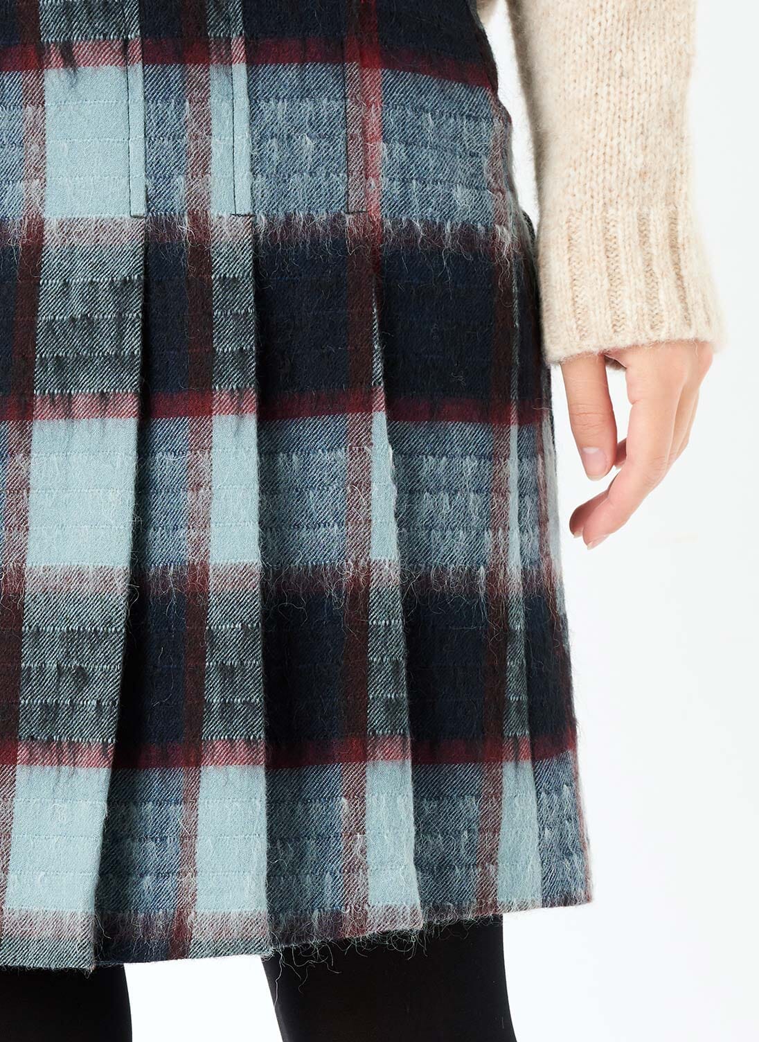 Scottish Tweed Mohair Kilt | Women's Skirts | Brora UK