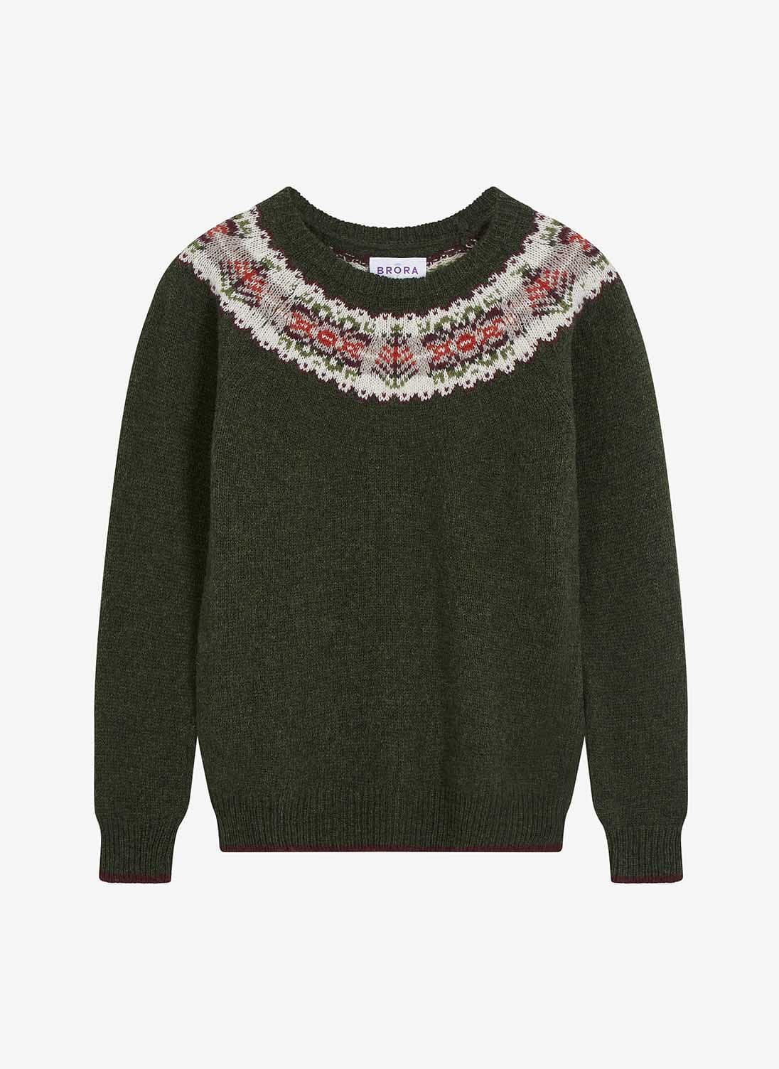 Sorrel Wool Fair Isle Jumper Women's Jumpers Brora UK