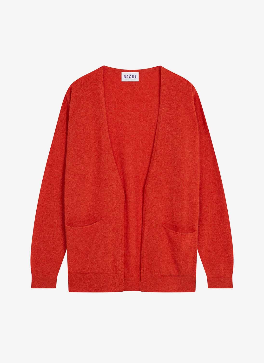 Pumpkin Cashmere Pocket Cardigan Women s Cardigans Brora UK