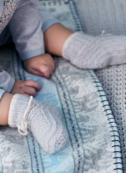 Marching Elephants Lambswool Baby Blanket Brora