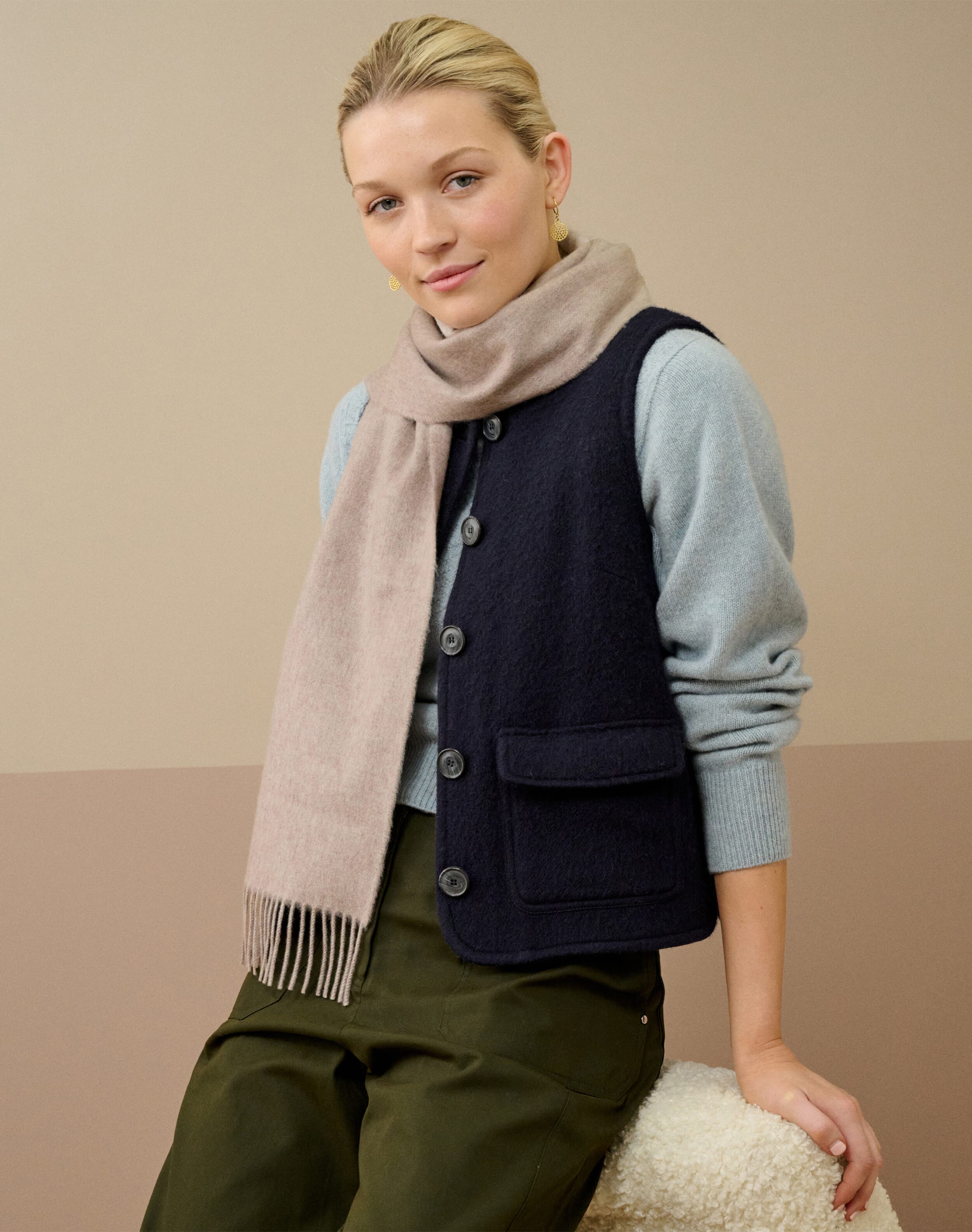 Brora Cashmere Scarf Ash