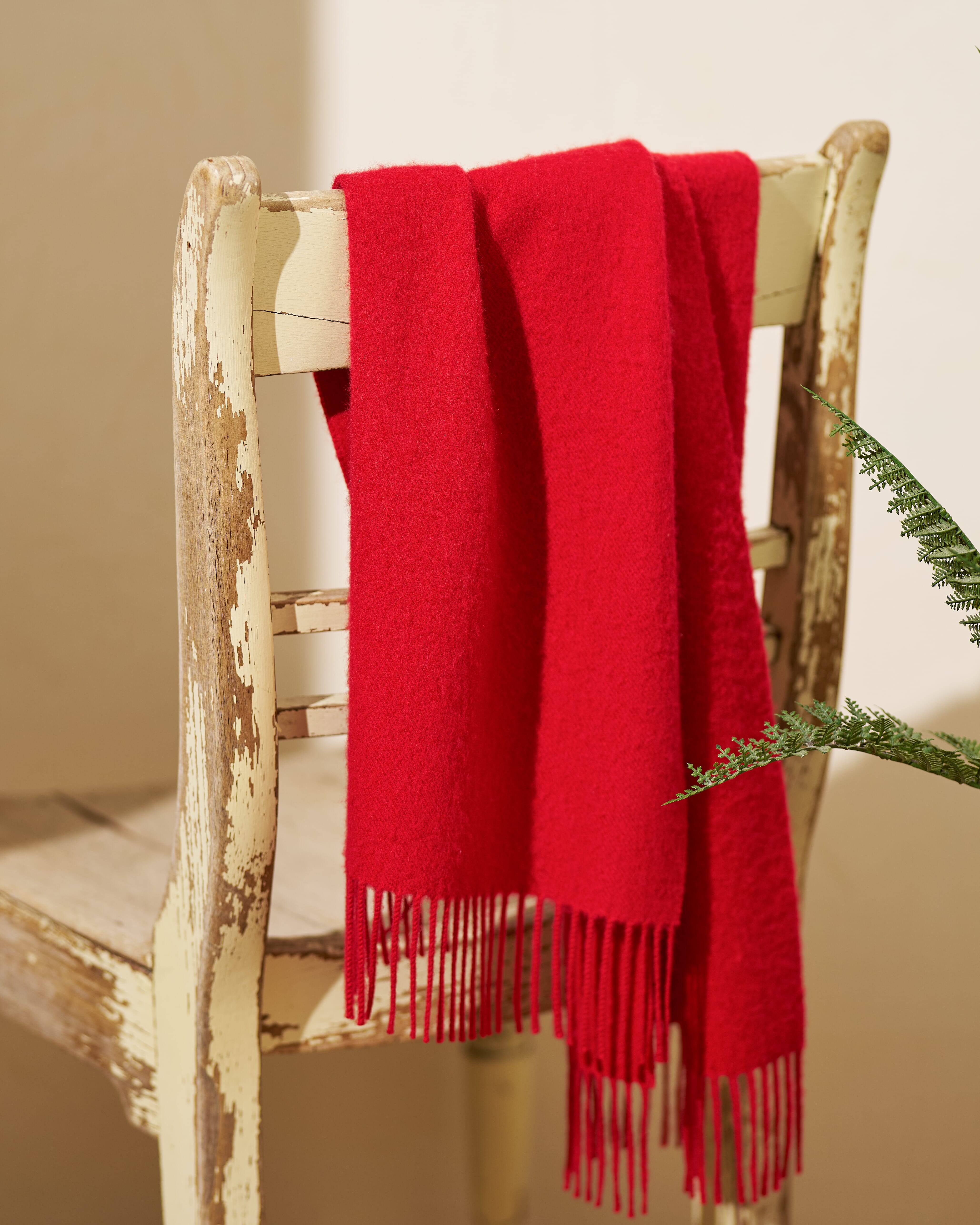 Brora Cashmere Scarf Ruby