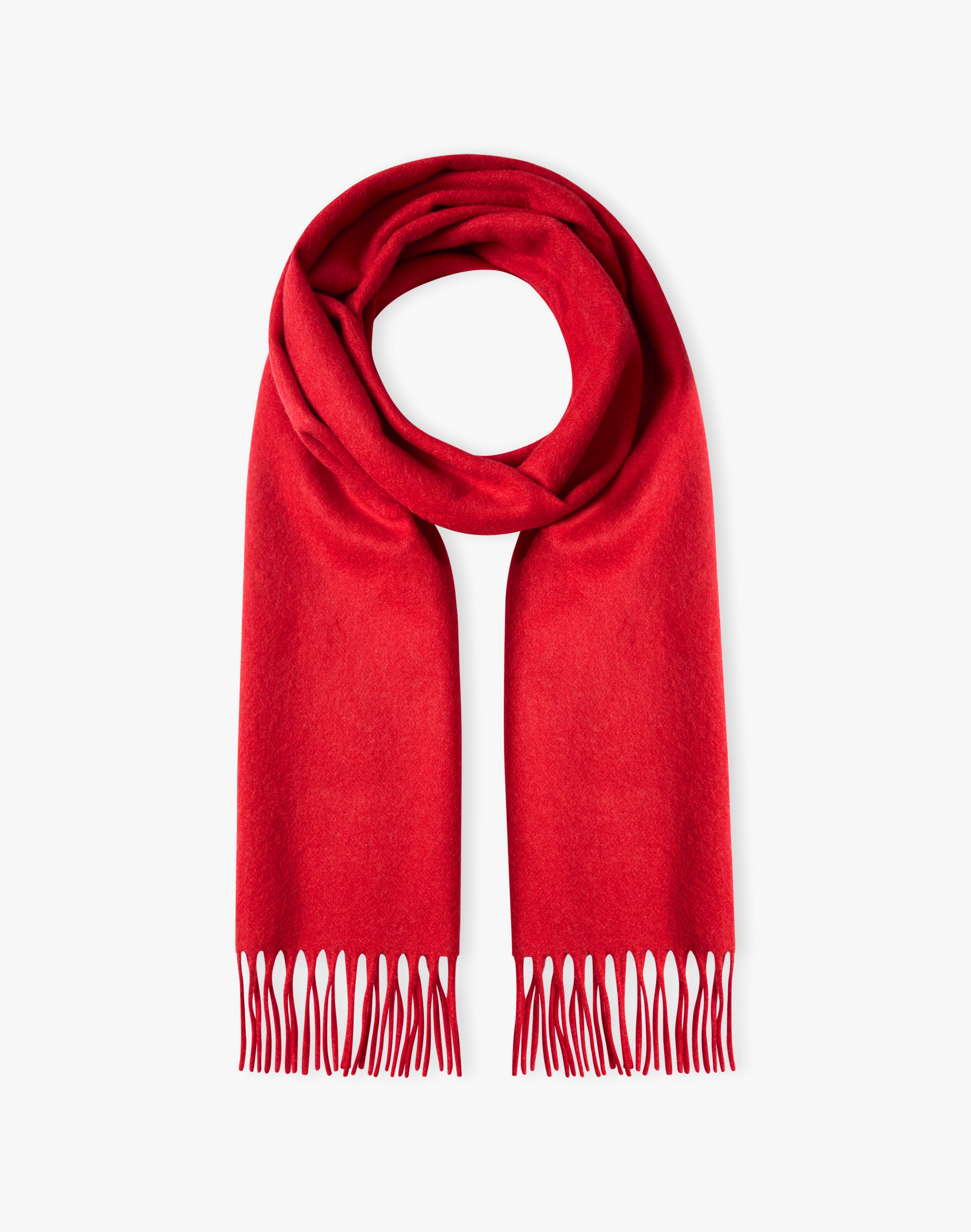 MARKAWARE トマトレッド ストール キャッシュアンドバルバ Ruby Cashmere Scarf | Cashmere Scarves & Stoles | Brora