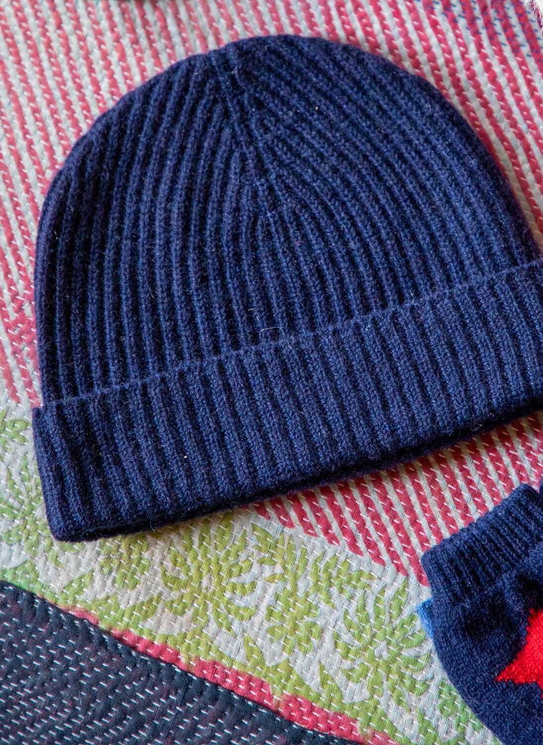 Cashmere Ribbed Hat French