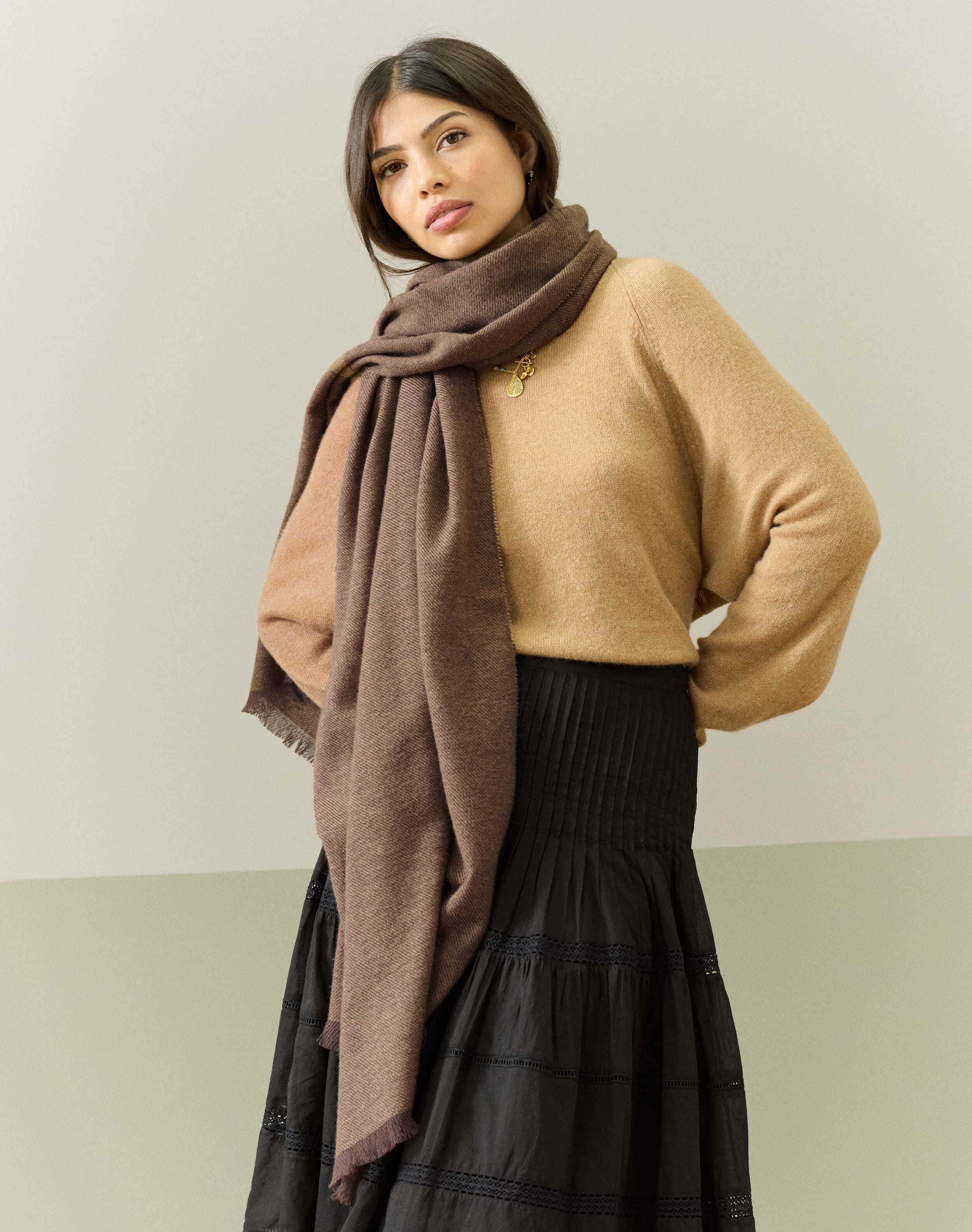 Brora Cashmere Stole Otter