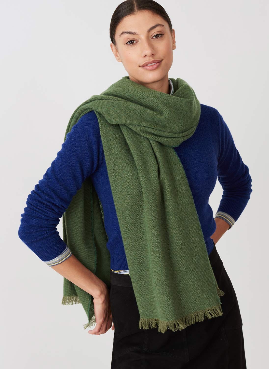 Tarragon Cashmere Stole 