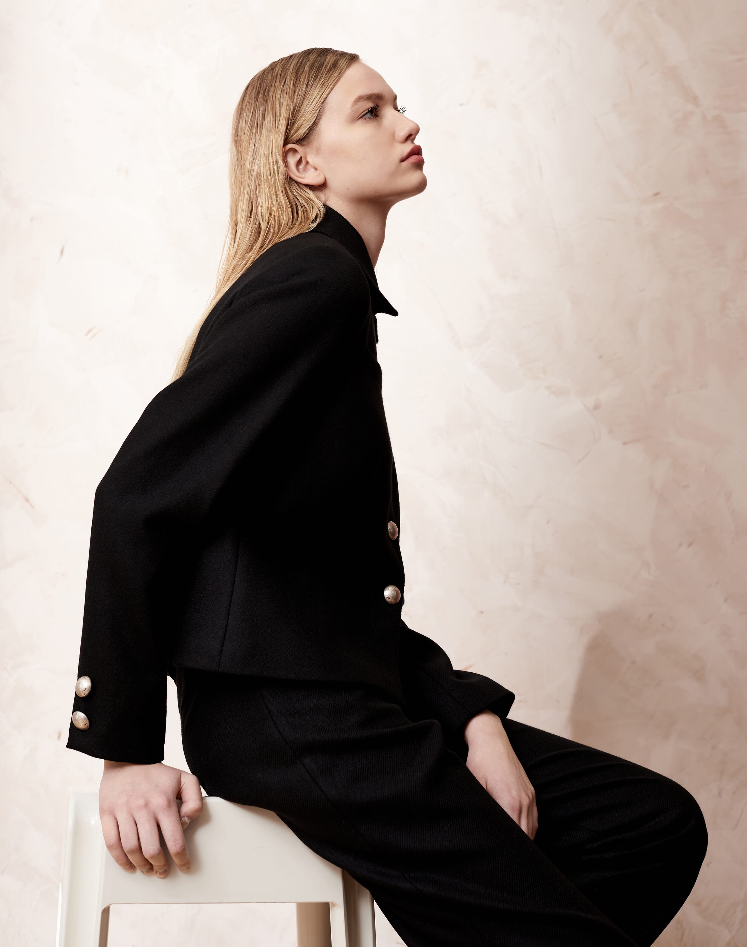 SIIILON Female soldier jacket ブラック