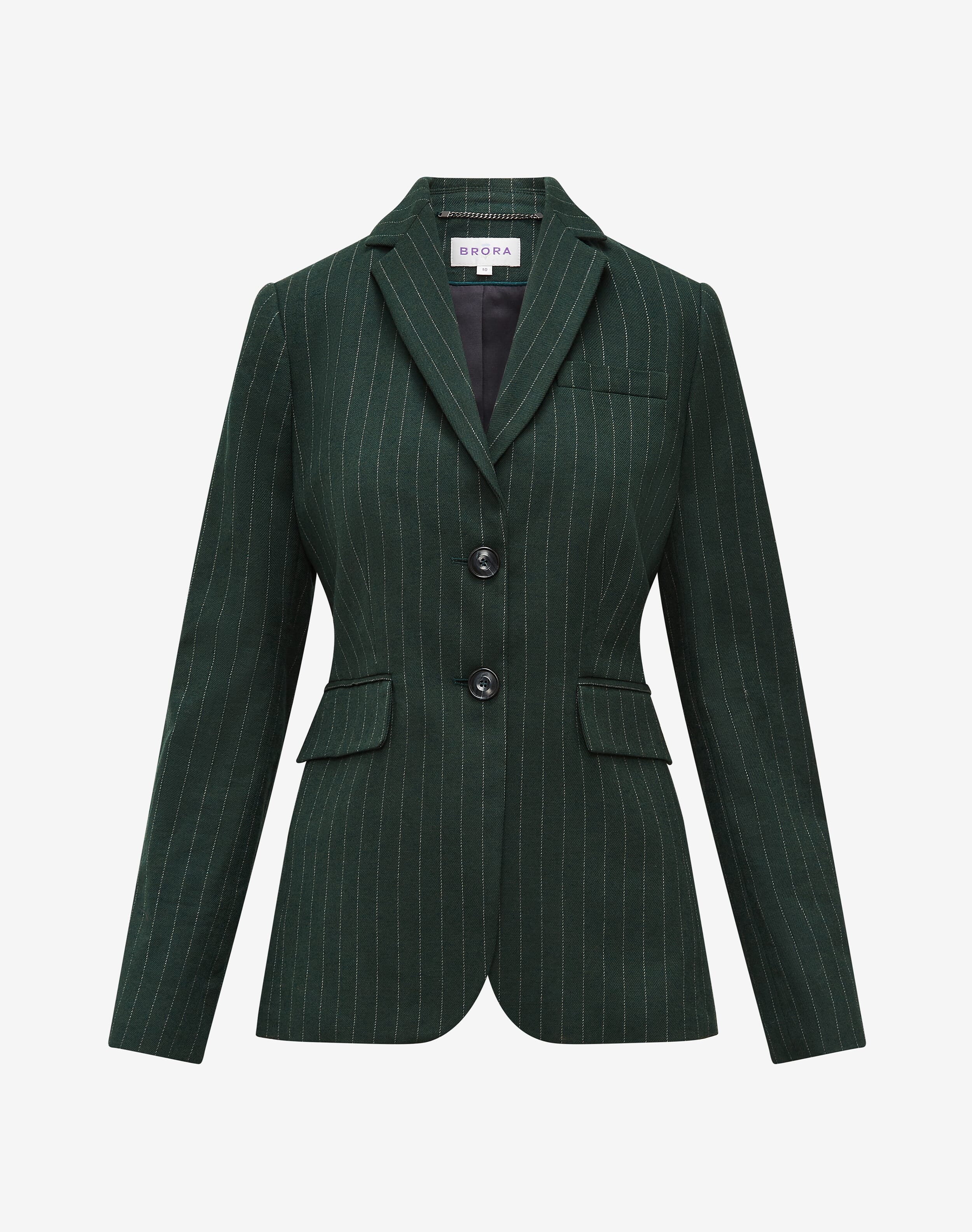 Green Pinstripe Blazer | Women's Blazers | Skye by Brora