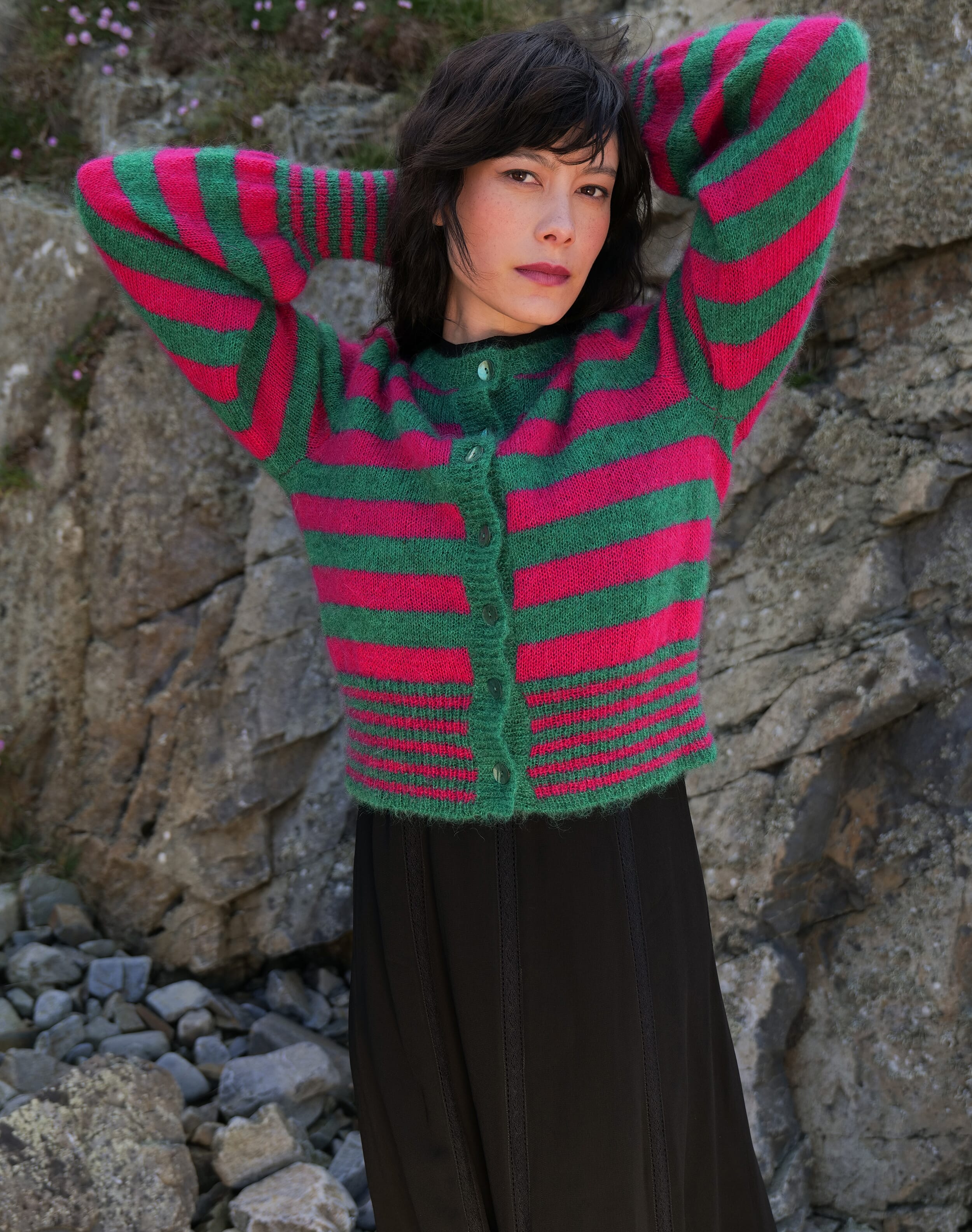 Brora hot sale mohair cardigan