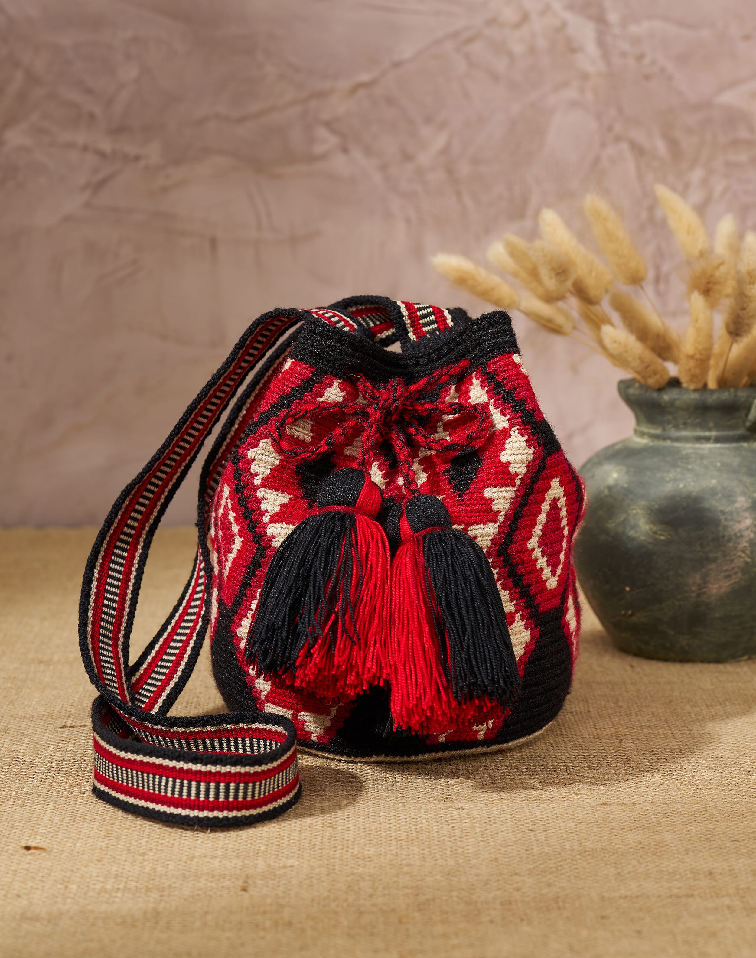 Brora Hand Woven Tassel Mini Bag