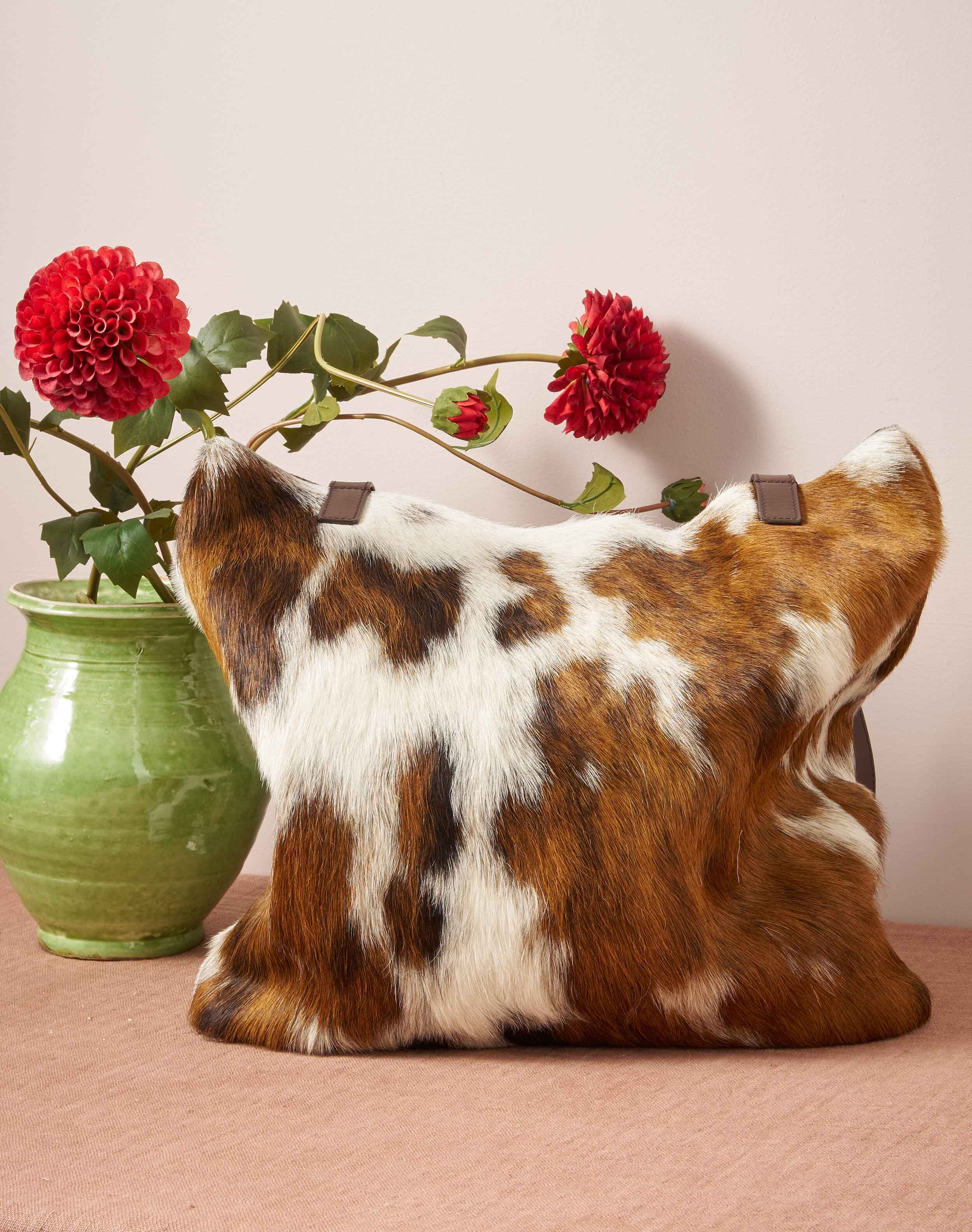 Brora Cowhide Tote Toffee & ecru