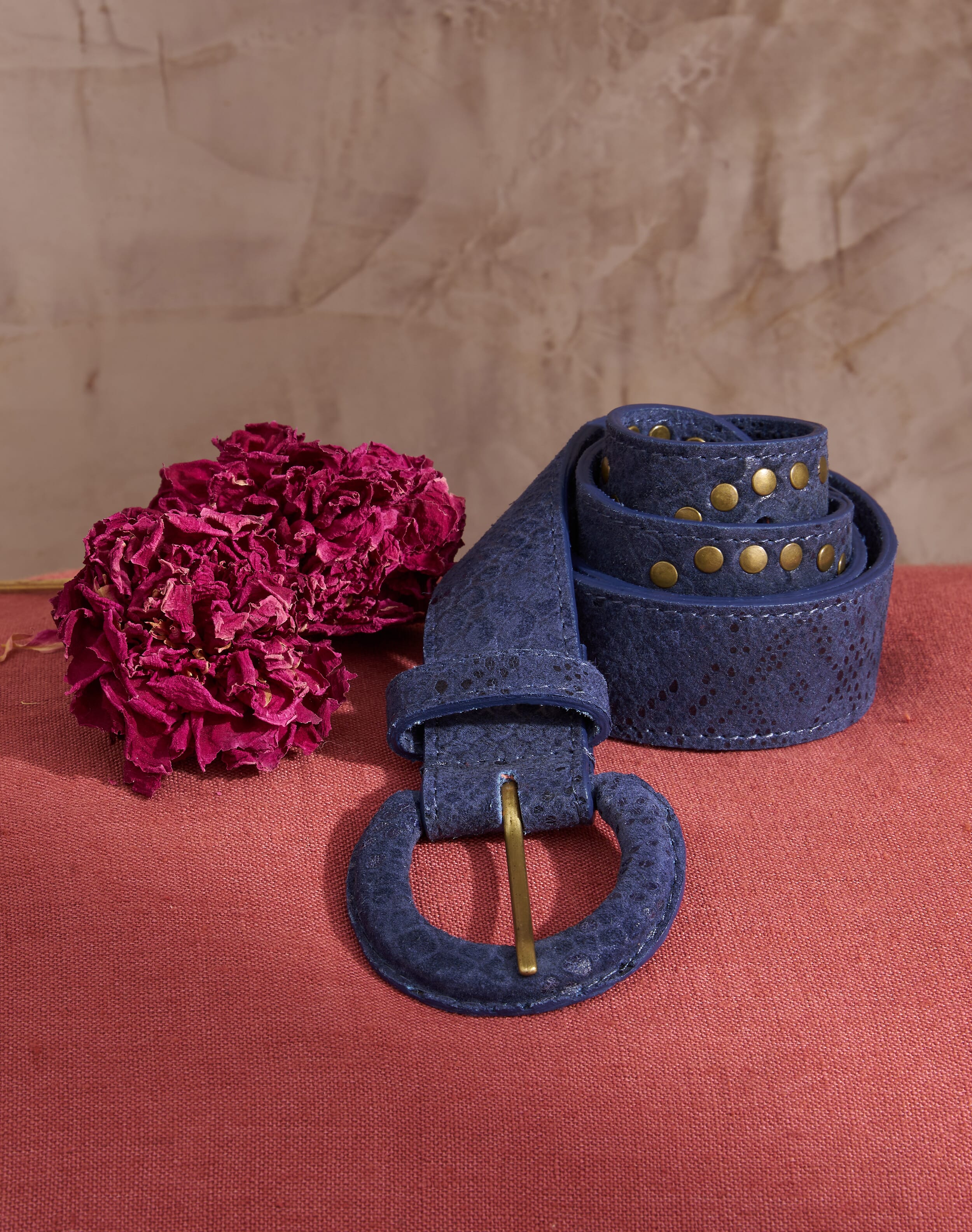 Brora Snake Print Leather Belt