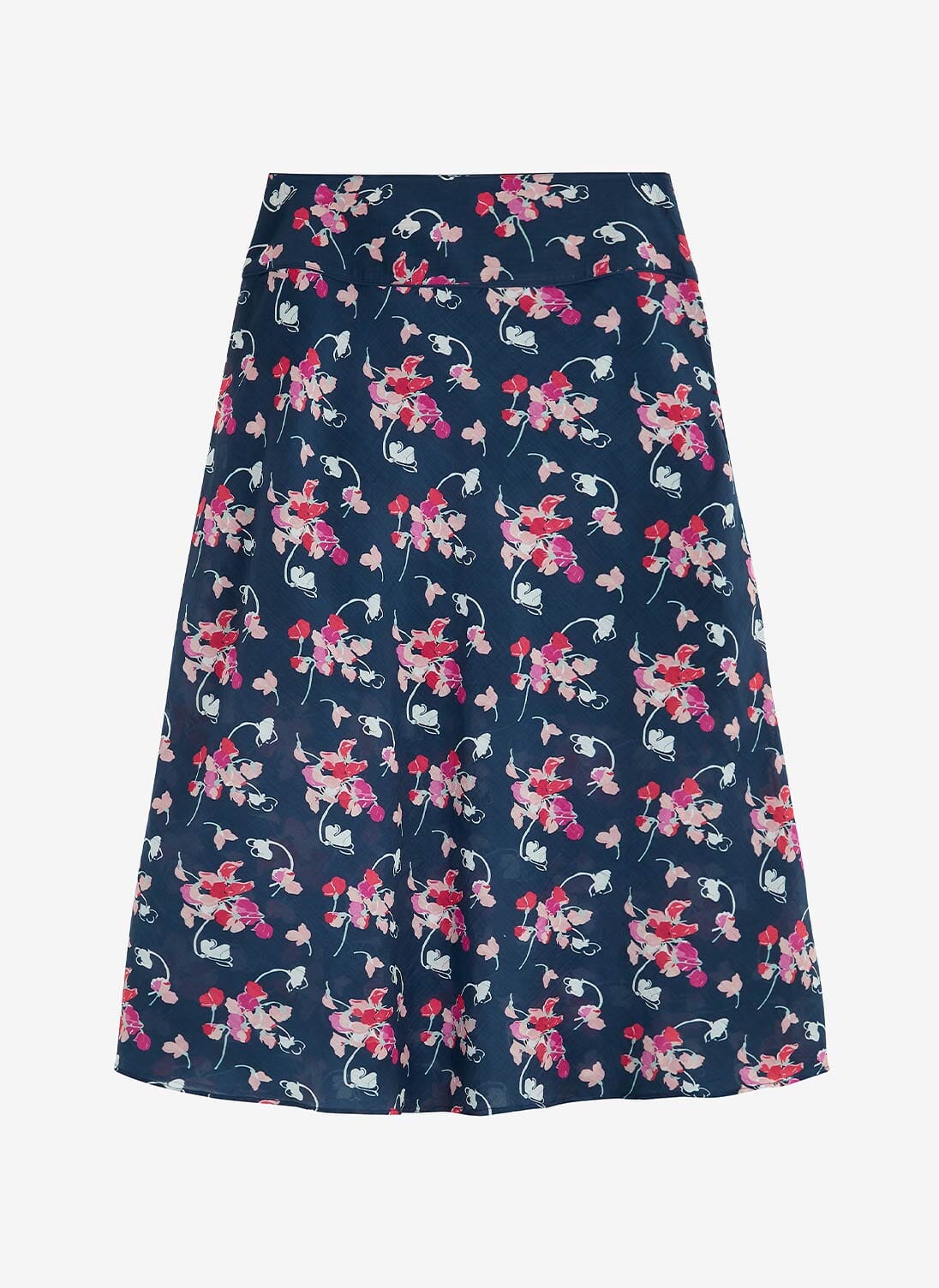 Silk Cotton Sweet Pea Print Skirt | Women's Skirts | Brora