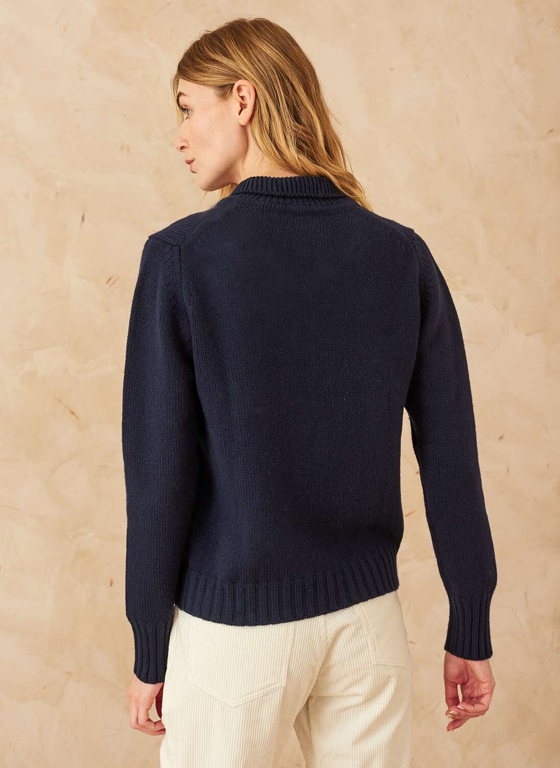 Midnight Wool & Cashmere Collared Jumper Brora