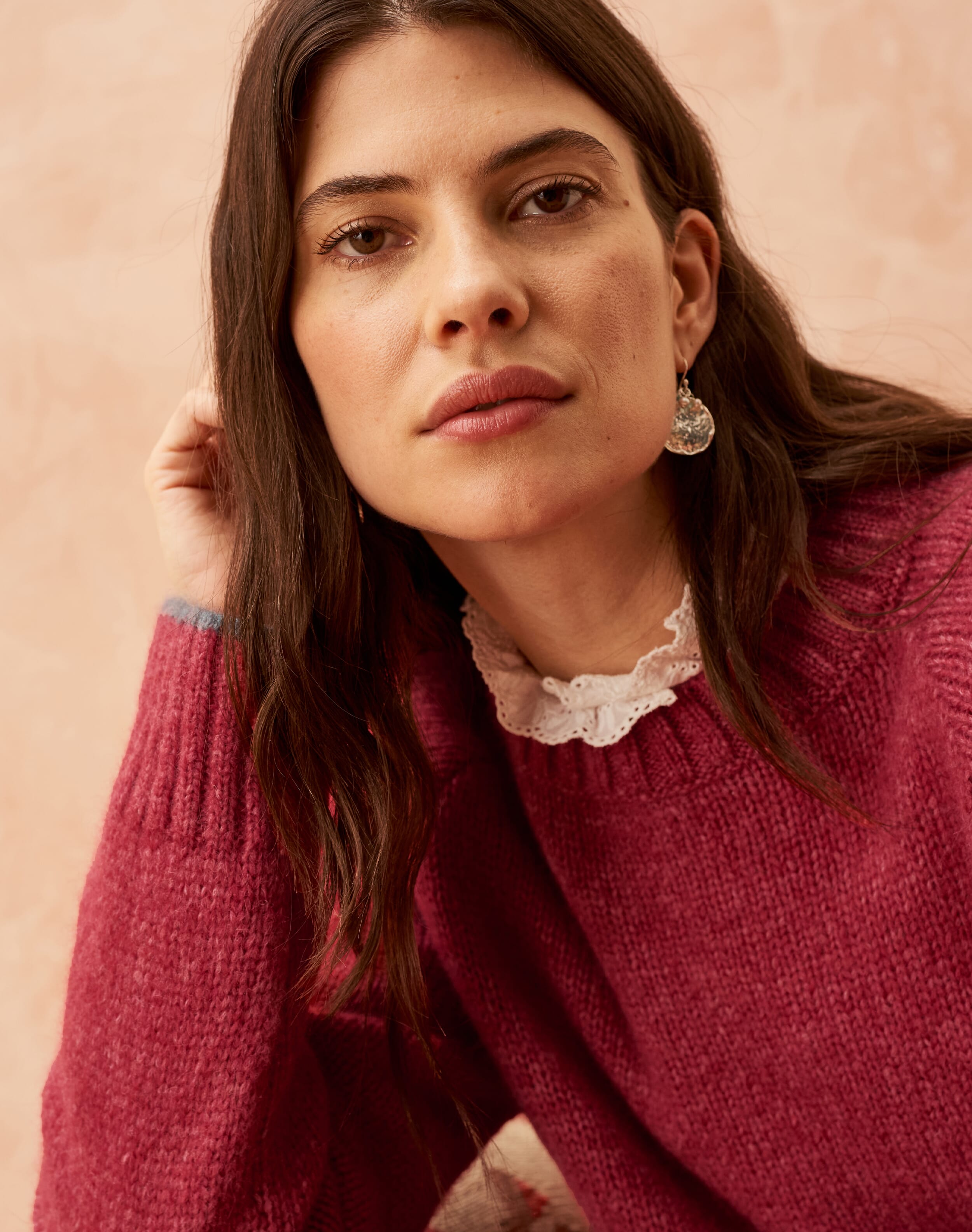 Pink Alpaca Slouchy Jumper | Women's Jumpers | Brora Fashion