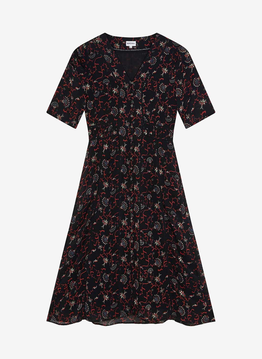 Carbon & Spice Floral Print Silk Dress | Women's Dresses | Brora