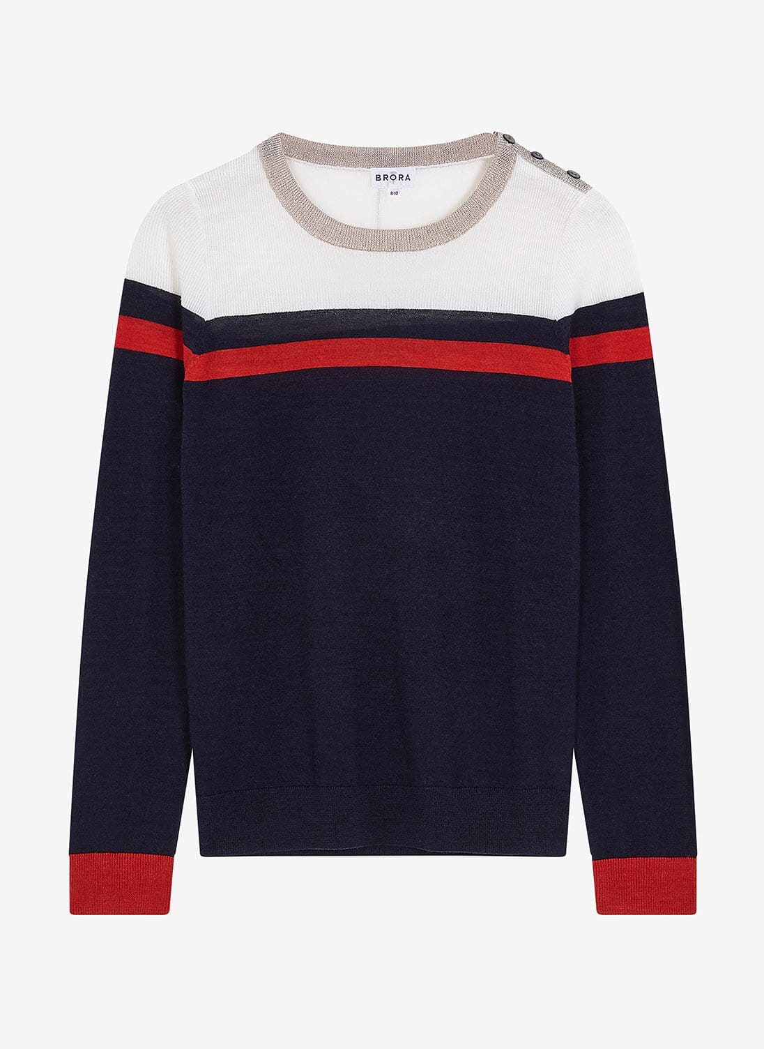 Ink & Poppy Merino Stripe Jumper | Women's Jumpers | Brora