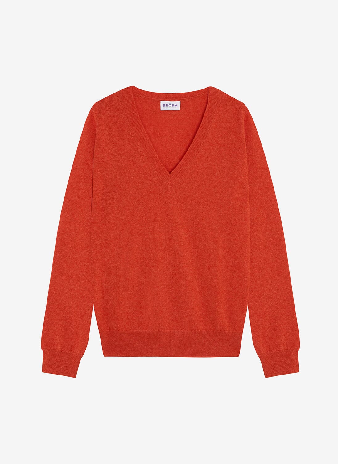 Pumpkin Cashmere V Neck Jumper | Women's Jumpers | Brora