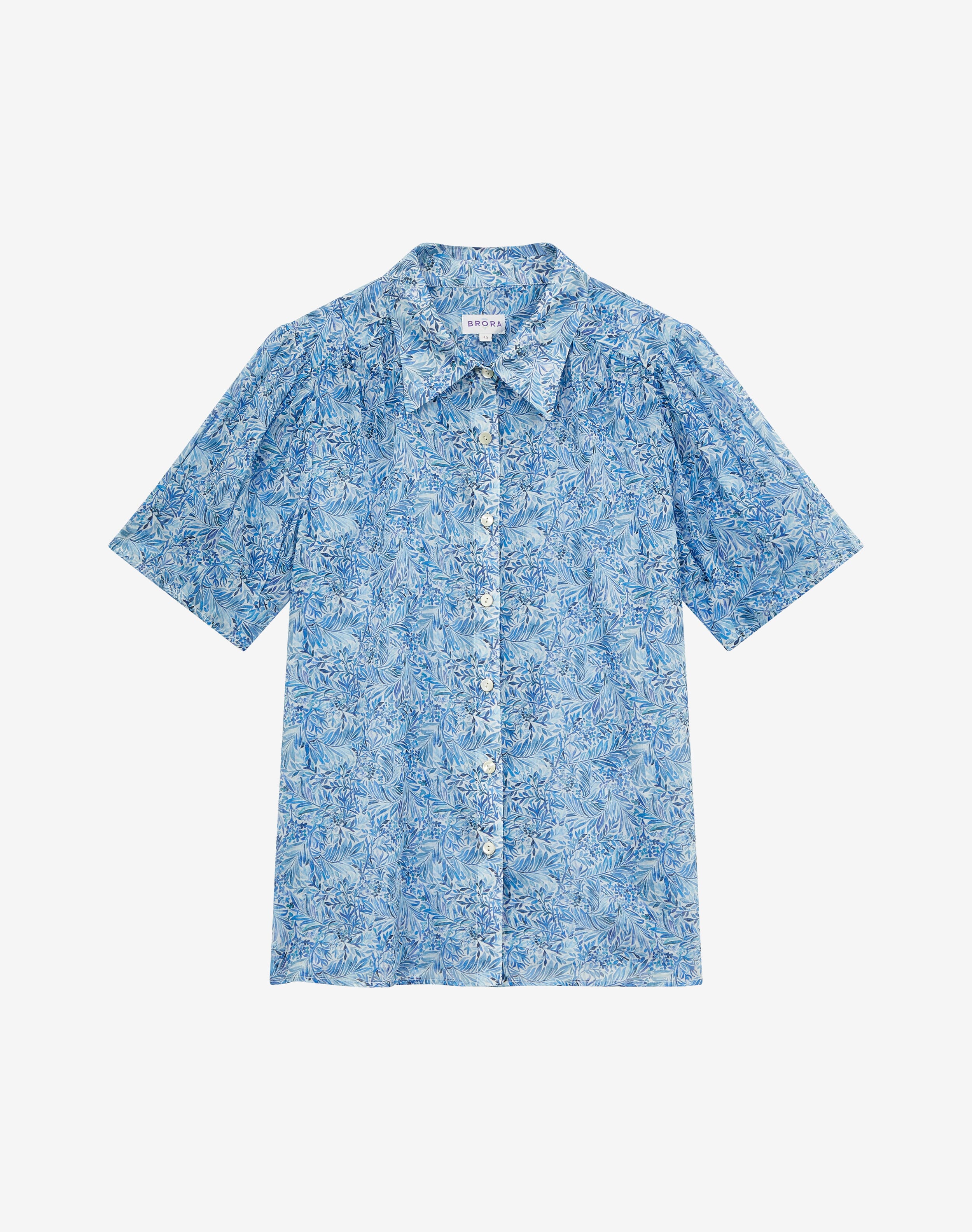 Blue Liberty Print Chiffon Blouse | Women's Blouses | Brora Fashion