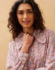 Pink Liberty Print Cotton Shirt Women s Shirts Brora Fashion