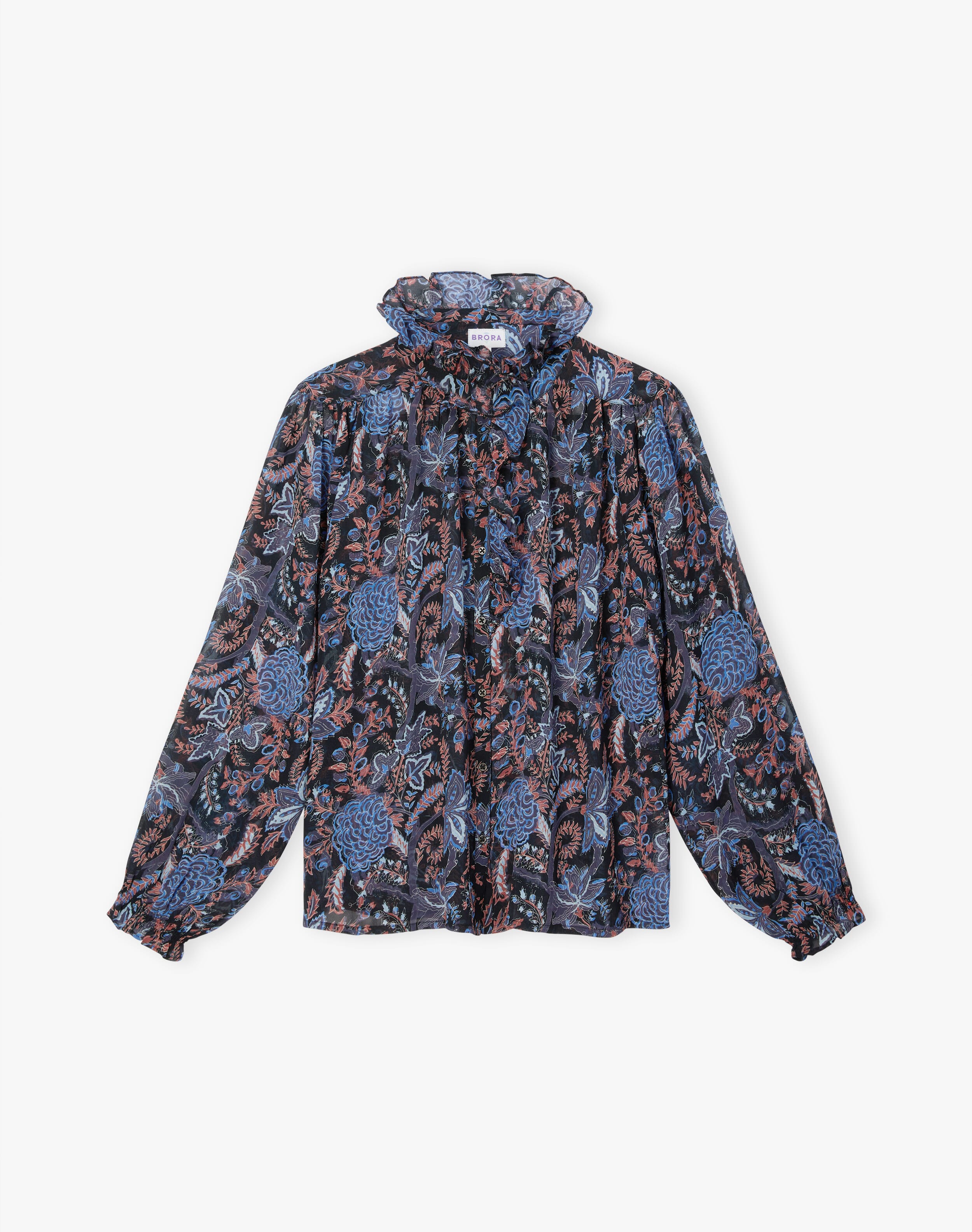 Roux Silk Blouse - Blue