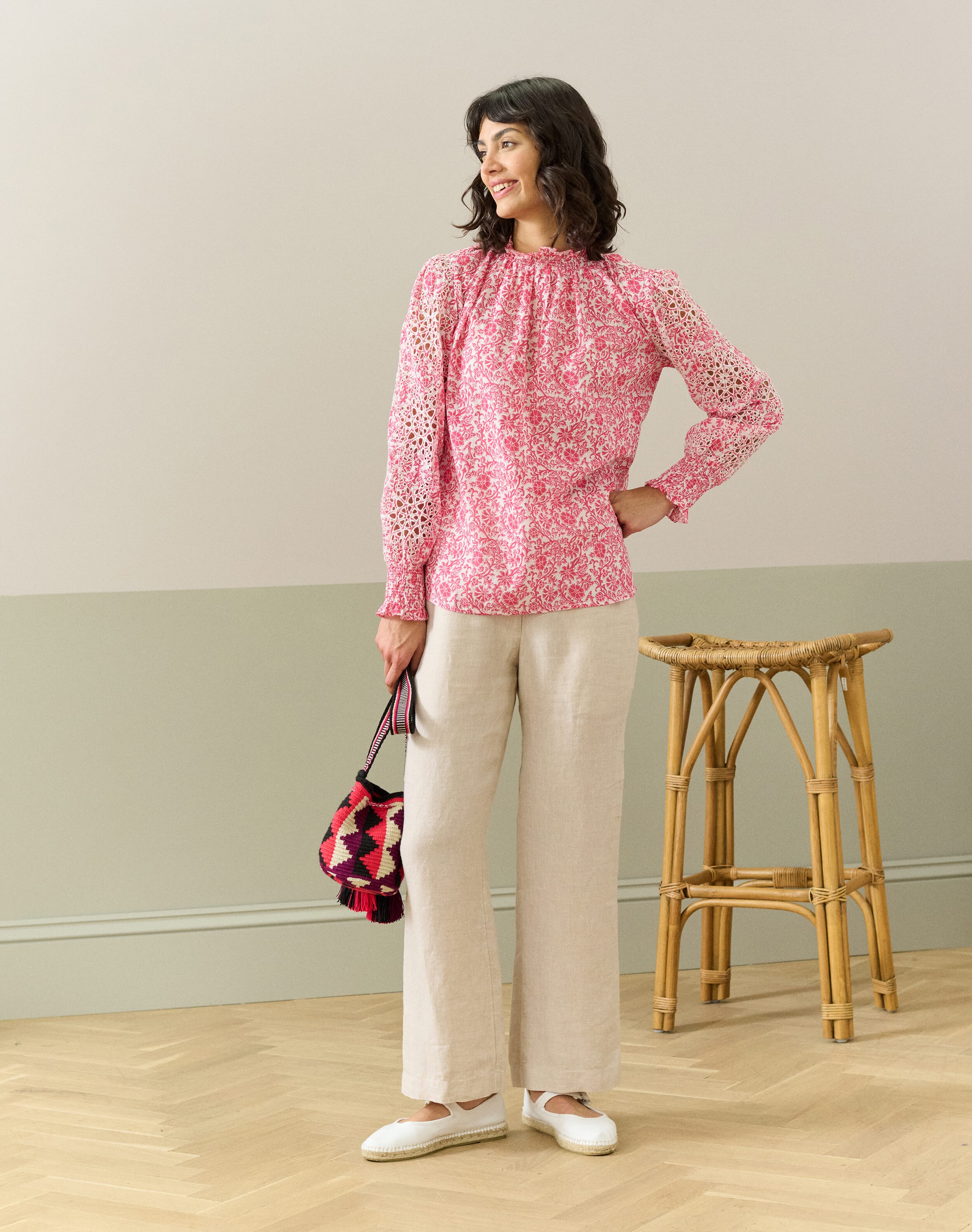 Nile 100% Organic Cotton Blouse | Ice